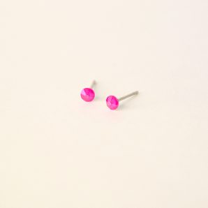 ORECCHINI BAMBINI | BRILLANTINI ELECTRIC PINK