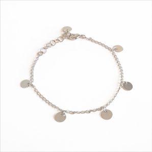 BRACCIALE CON CINQUE PIASTRINE PENDENTI