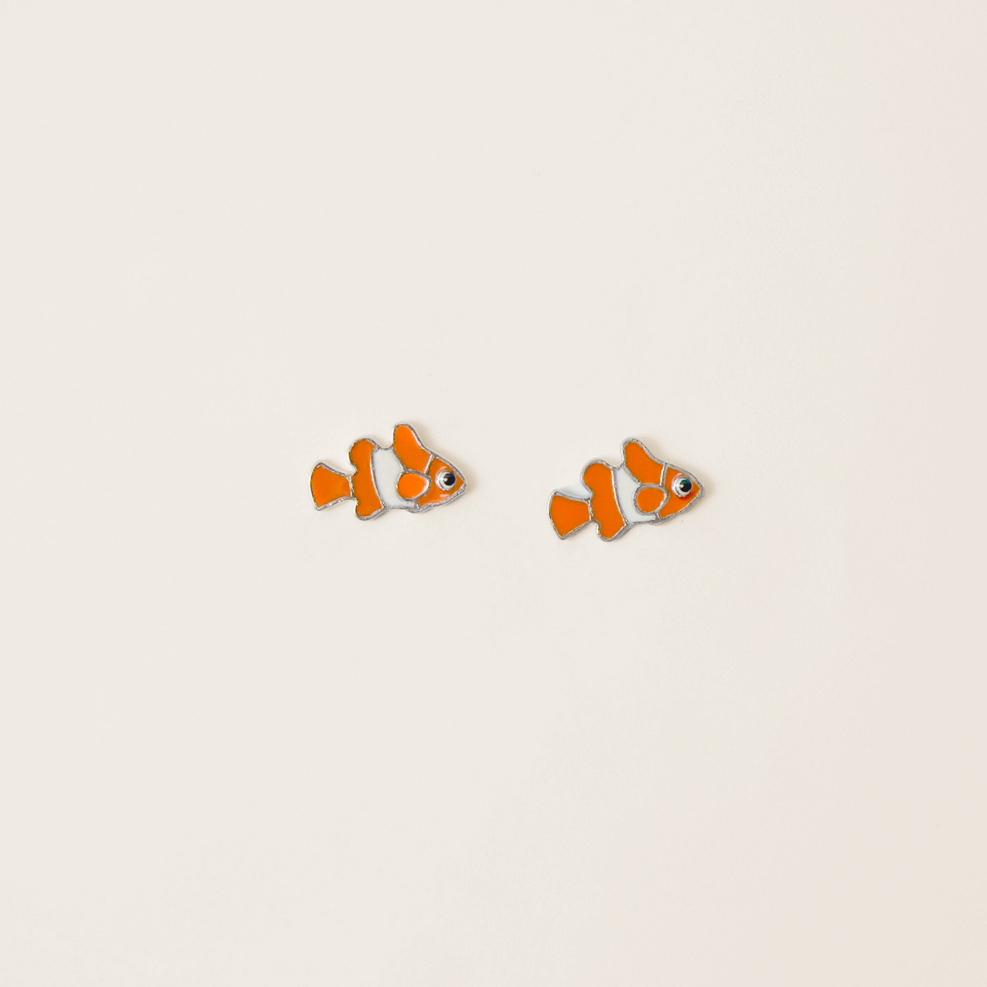 Orecchini LES POULETTES BIJOUX – Argento 925, Pesce Maculato Smaltato, Design Originale, Confezione Regalo