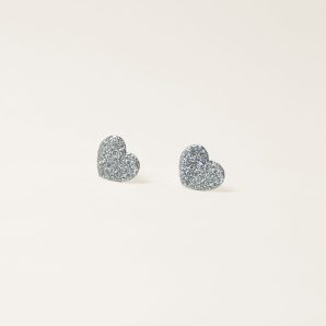 CUORE ARGENTO GLITTERATO