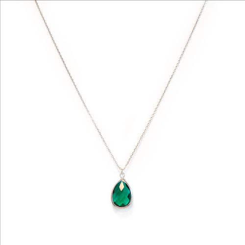 Elli Orecchini Donna A Cerchio Con Ciondolo A Goccia Triangolo: Colore Oro Con Cristalli, Bijoux Moda