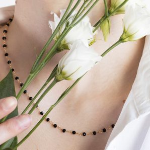 collana rosario nero