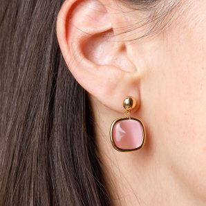 Pendenti quarzo naturale rosa