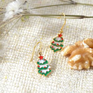 Orecchini natalizi albero di Natale, simpatici per il pranzo in famiglia anche come idea regalo