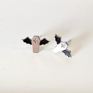 orecchini a forma di bara per halloween