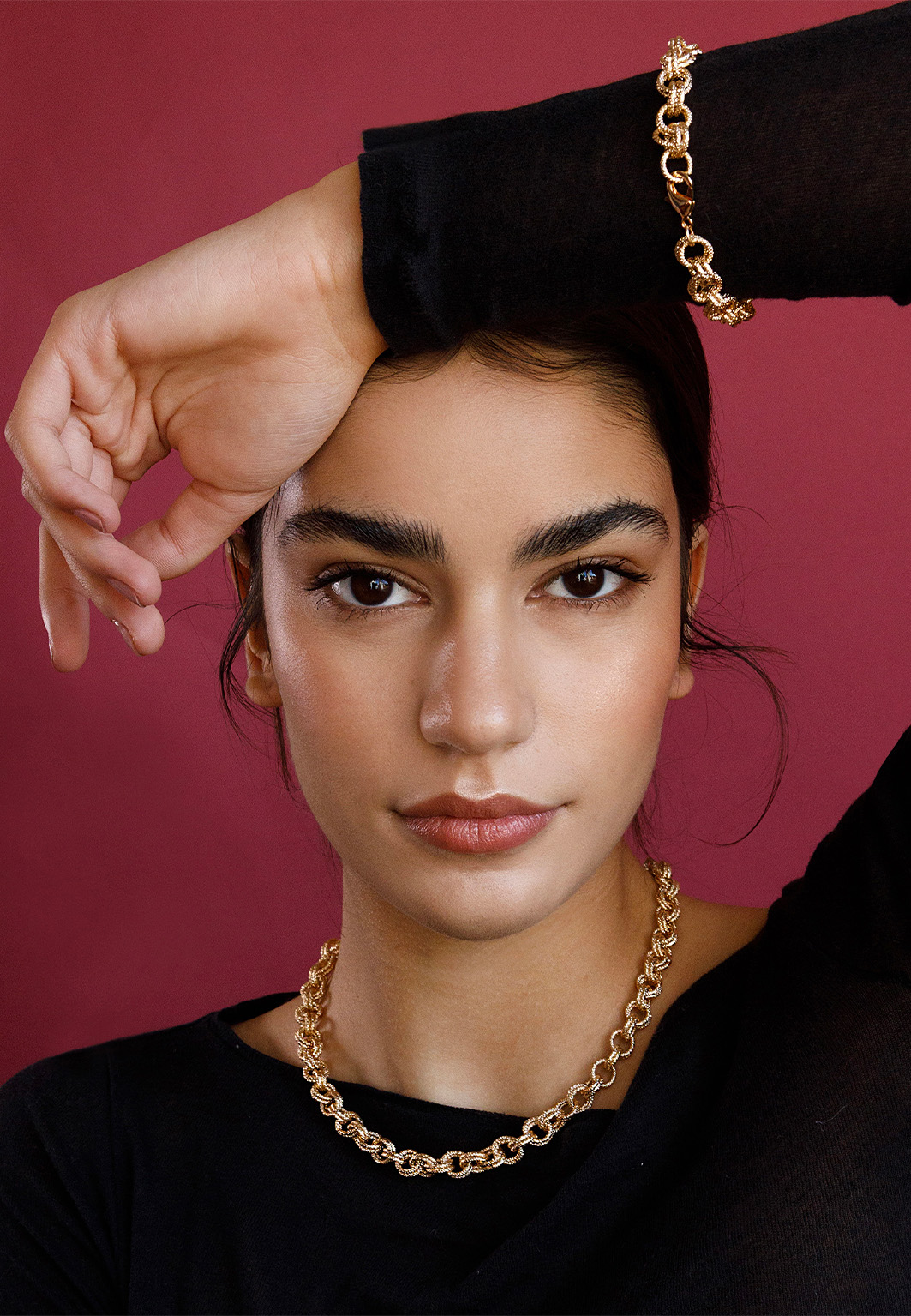 Bracciale doppia catena gold - immagine 3