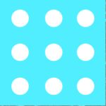 Smaltato azzurro pois bianchi