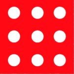 Smaltato rosso pois bianchi