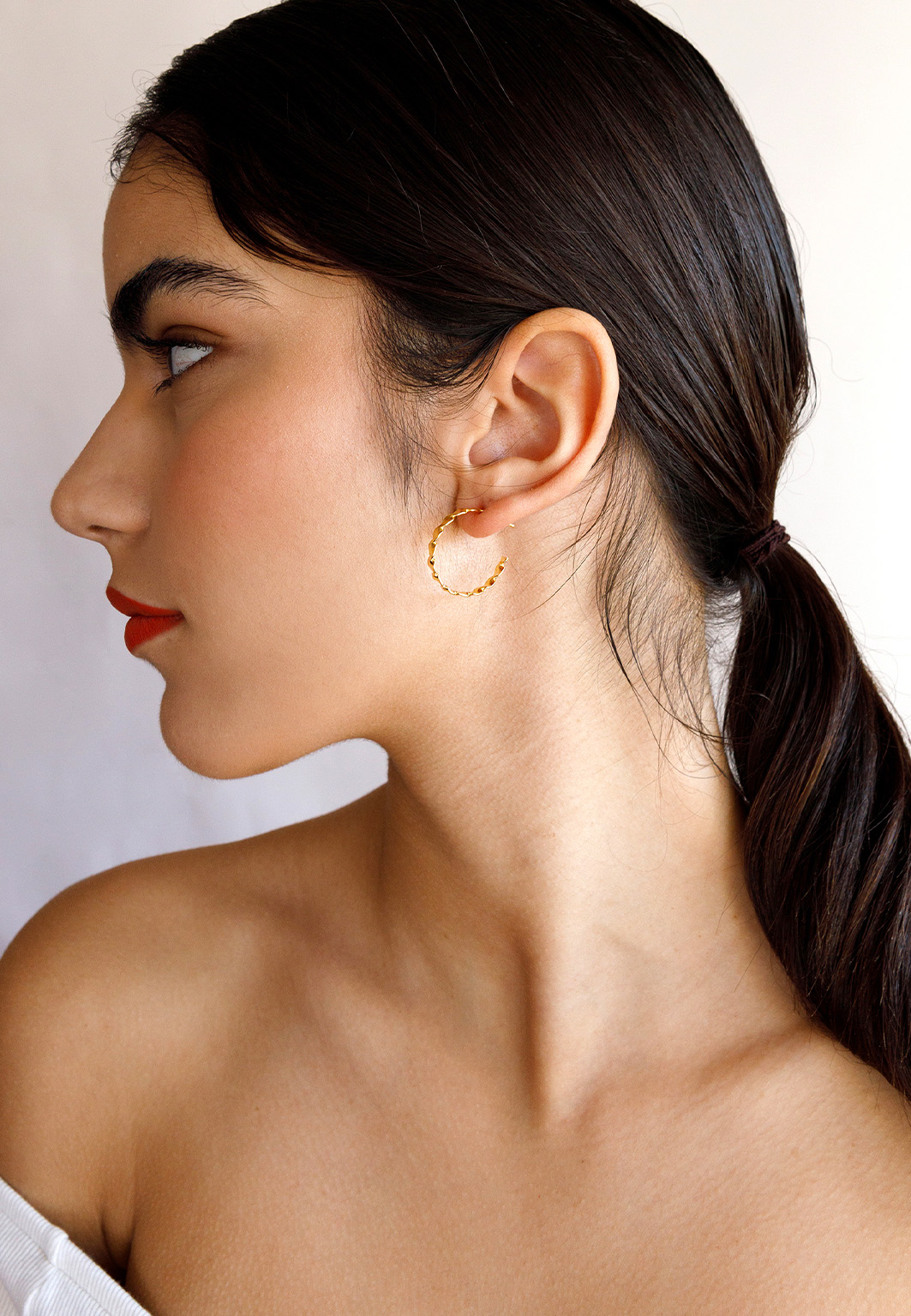 Cerchi spirale piatta gold - immagine 2