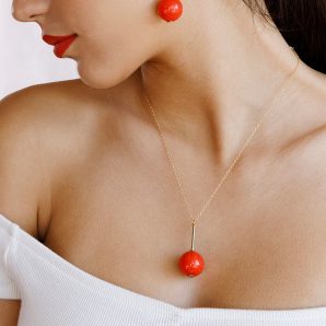 Collana Pendente Corallo